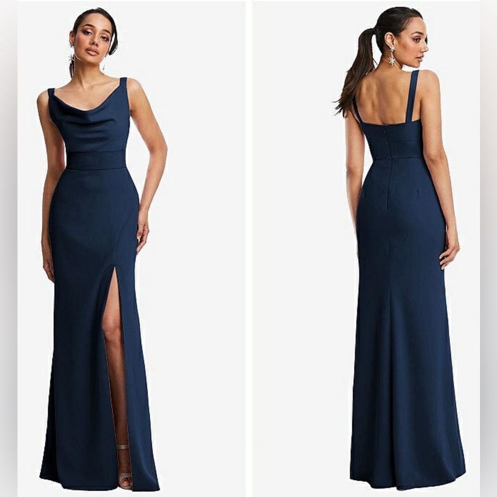 BELLA BRIDESMAIDS / DESSY - Elegant Midnight Navy Blue Gown